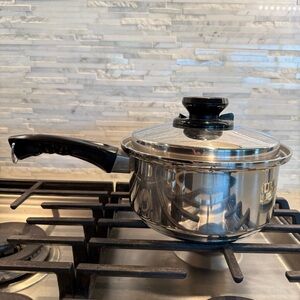 Vintage Kitchen Craft by West Bend 3qt Waterless Stainless Saucepan & Vented Lid